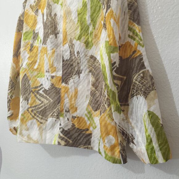 Alfred Dunner Jacket Womens Size 6 Petite Lightweight Abstract Zip Up 3/4 Sleeve - Picture 12 of 12